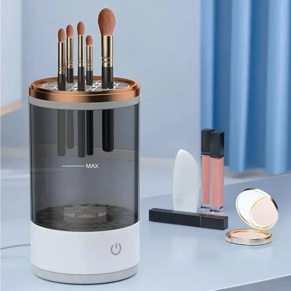 Electric Makeup Brush Cleaner with Gold Accents NWT - Picture 1 of 4